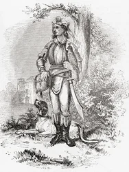 A grand falconer, from Old England: A Pictorial Museum
