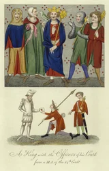 A King and the Officers of His Court, 14th Century