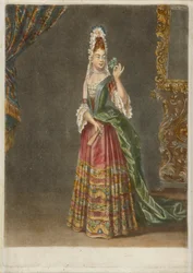 A lady in a mantua