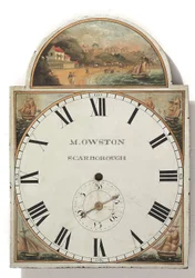 A Late George III or Regency Painted Long Case Clock Dial, c.1810