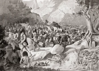 A Migration of Scythian Tribes Through a Pass in the Mountains of Asia Minor into Syria, from Hutchinson