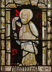 A north window depicting St Matthias