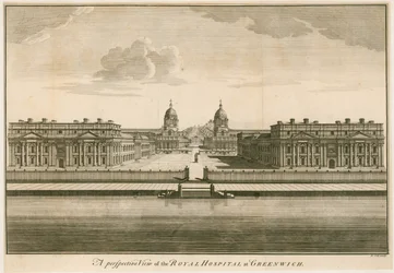 A Perspective View of the Royal Hospital at Greenwich, London