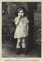 A small child looking upset