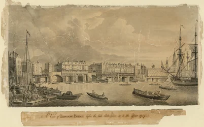 A View of London Bridge Before the Late Alteration as in the Year 1757