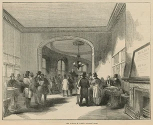 A Visit to Lloyds - The Insurance of Ships: Ship Auction in Lloyds Captains Room