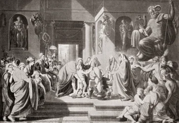 A Young Hannibal, Ordered by His Father Hamilcar Barca, to Swear Eternal Enmity to Rome, from Hutchinson