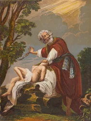 Abraham Offering Up His Son Isaac for Sacrifice