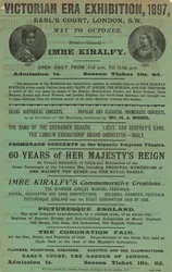 Advert for Victorian Era Exhibition, 1897, at Earls Court