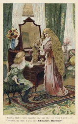 Advertisement for Edwards Harlene Hair Producer and Restorer