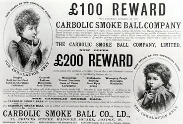 Advertisement for the Carbolic Smoke Ball Company