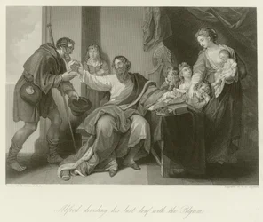 Alfred Dividing His Last Loaf with the Pilgrim