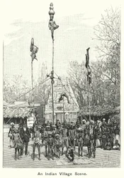 An Indian Village Scene