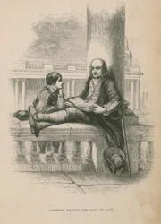 Anderson Reading the Bible to Jack; Illustration from Poor Jack by Frederick Marryat