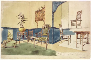 Anglo Japanese Style Furniture Designs by Edward William Godwin