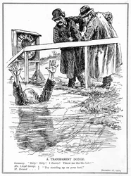 Aristide Briand and Lloyd George Taunt the Drowning Germany, December, 1921