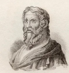 Aristophanes, c. 446 to c. 386 BC. Comic playwright of Ancient Greece