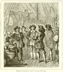 Arrest of Puritans About to Leave England