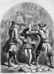 Arrest of the Young Pretender in Paris, Illustration from 