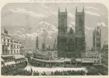 Arrival of Queen Victoria at the West Door of Westminster Abbey