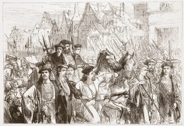 Arrival of the Wittemberg theologians at Leipsic