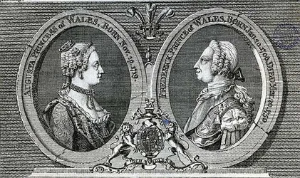 Augusta, Princess of Wales and Frederick Louis, Prince of Wales, memorial from the Gentleman