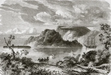 Bay of Manevai, island of Vanikoro