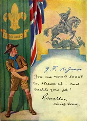 Be prepared, Boy Scout Enrolment Card, 1947