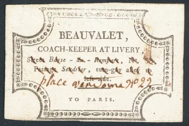 Beauvalet, coach-keeper at livery