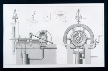 Bishops Rotary Steam or Disc Engine from Cyclopaedia of Useful Arts & Manufactures, edited by Charles Tomlinson, c.1880s