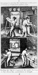 Blending the Slip to Evaporate the Water, 1827