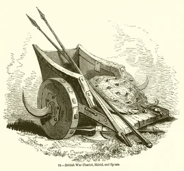 British War Chariot, Shield, and Spears