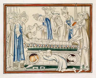 Burial of Edward the Confessor, illustration from a Facsimile of The Life of St Edward the Confessor