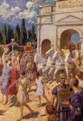 Caesar passes by