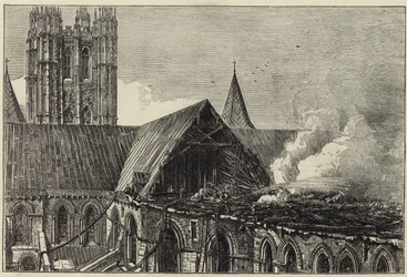 Canterbury Cathedral after the recent fire