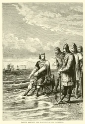 Canute rebukes the flattery of his courtiers