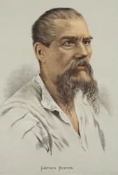 Captain Burton, illustration from The Pictorial Edition of the Life and Discoveries of David Livingstone by J. Ewing Richie