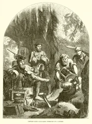 Captain Kydd Concealing Treasure in a Cavern