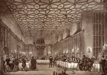 Cardinal Wolsey entertaining the French ambassadors in Hampton Court Palace, from 