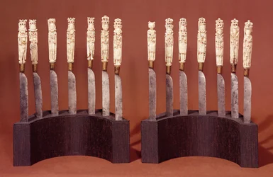 Carved Knife Handles Showing English Monarchs