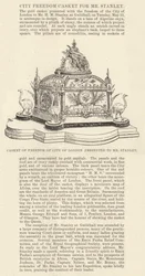Casket of Freedom of City of London presented to Mr Stanley