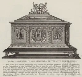 Casket presented to the Shahzada by the City Corporation