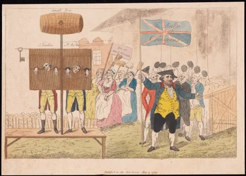 Cecil Wray in the Pillory The Rights of the Commons, pub. 1784