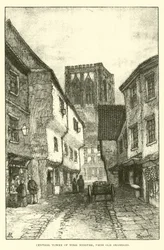 Central Tower of York Minster, from Old Shambles