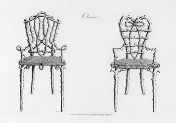 Chairs, from Grotesque Architecture, or Rural Amusement, by William Wrighte, published 1768