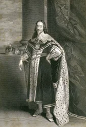 Charles I, engraved by F. Holl after Van Dyck