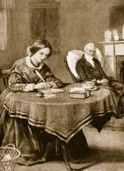 Charlotte Bronte working on Jane Eyre