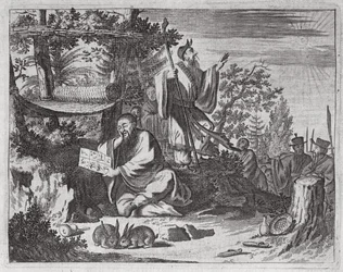 Chinese Holy Men, illustration from a description of Embassies to China, 1690