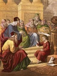 Christ disputing in the temple