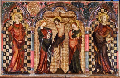 Christ Surrounded by Saint Mary and Saint John Baptist, from the Centrepiece of the Crucifixion Altar